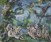 Paul Cezanne Badende oil painting on canvas